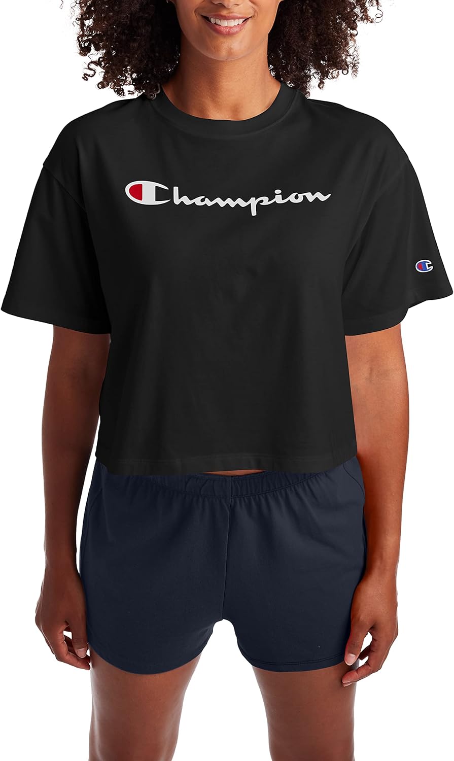 Champion Women's Cropped T-shirt, Classic Cropped Tee Shirt for Women, Crop Top Tee Shirts
