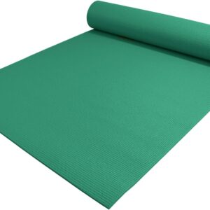 YogaAccessories 1/4″ Thick High Density Deluxe Non Slip Exercise Pilates & Yoga Mat