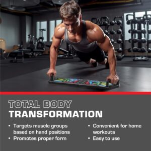 Push Up Board – Foldable Push Up Board for Men and Women, Push Up Handles with 30+ Color Coded Combo Positions for Exercise – At Home Workout Equipment Men, Pushup Board, Original