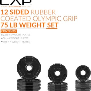 CAP Barbell 2-Inch Olympic Cast Iron Plate Weight Set | 75-285 lbs | Multiple Options