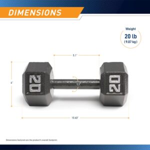 Marcy Cast Iron Hex Dumbbells Collection – Available size from 3-lb to 100-lb, SOLD INDIVIDUALLY