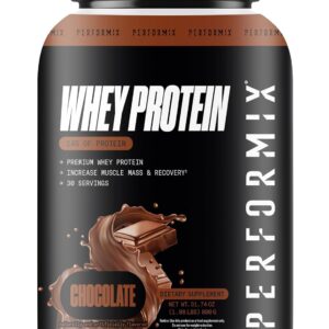 PERFORMIX – Whey Protein Isolate Blend – 24g of Protein – 5.4g of BCAAs – 110 Calories – Muscle Building & Post Workout Recovery – 100% Whey Protein Powder – 1.98 lbs – 30 Servings – Chocolate