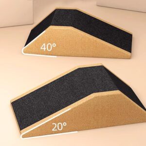 Squat Wedge Blocks Stretching blocks,Non-Slip Surface with Beveled Edges for Core Exercises,Natural Eco-Friendly/squats& weightlifting&yoga,Travel Friendly
