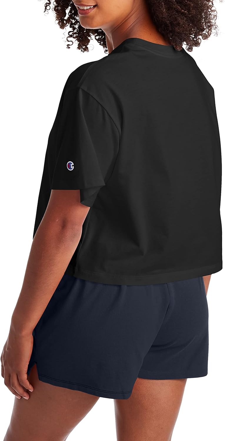 Champion Women's Cropped T-shirt, Classic Cropped Tee Shirt for Women, Crop Top Tee Shirts - Image 2