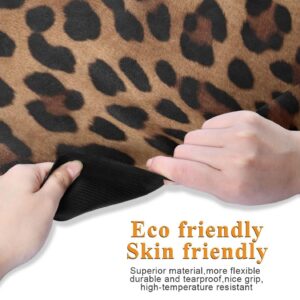 PaChyLuu Leopard Print Yoga Mat Non-Slip Eco-Friendly Exercise Fitness Mat for Yoga Pilates and Floor Workouts for Women & Men, 71 x 26 in
