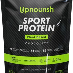 Vegan Sport Protein Powder Chocolate 20 servings – 30g Plant Based Protein, VELOSITOL, BCAAs, Organic Greens & Fruits, Probiotics, Tart Cherry for Post Workout Recovery, Inform Sports Certified Keto