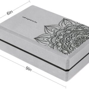 nuveti Yoga Blocks Set of 2, High Density Yoga Brick Foam Blocks to Improve Strength, Flexibility and Balance Brick Foam Blocks