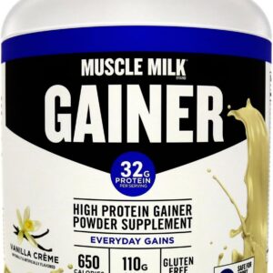 Muscle Milk Gainer Protein Powder, Vanilla Creme, 32g Protein, 5 Pound