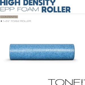 Tone Fitness High Density EPP Foam Exercise Foam Roller for Yoga, Pilates, Stretching, Massage, and Recovery | Multiple Sizes and Colors