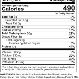 REDCON1 MRE Protein Powder, Peanut Butter Cookie – Meal Replacement Protein Blend Made with MCT Oil & Whole Foods – Protein with Natural Ingredients to Aid in Muscle Recovery (25 Servings)