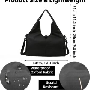 Gym Bag, Yoga Gym Bag for Women and Men, Carrying Workout Gear and Accessories, Shoe Compartment and Wet Dry Storage Pockets