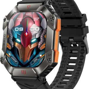 Pard 2.0-inch IPS Screen Outdoor Travel Smart Sports Fitness Tracker, Ultra-Light Smart Watch, Black