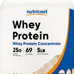 Nutricost Whey Protein Powder, Unflavored, 5 pounds – from Whey Protein Concentrate