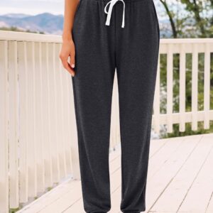 AUTOMET Women‘s High-Waisted Sweatpants with Pockets, Loose Lounge & Pajama Pants for Fall, Winter, Spring Yoga Travel