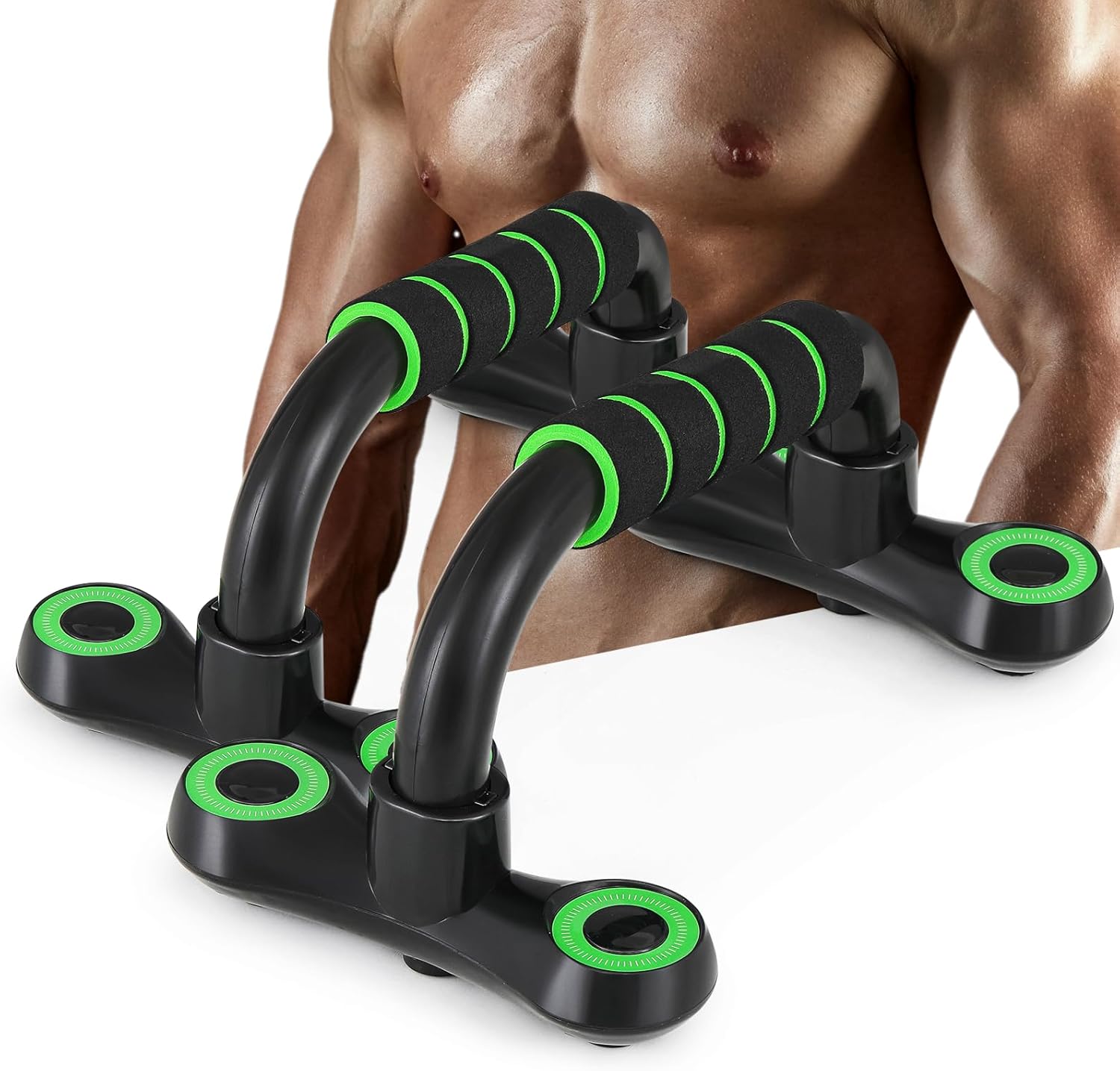 SFIHOME Push Up Bars Strength Training, Portable Non-Slip Pushup Handles with Cushioned Foam Grip, Sturdy Structure, Perfect Push Up Handles for Floor, Home Gym Fitness Workout Equipment