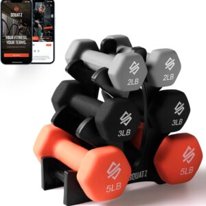 Squatz Adjustable Dumbbell Set 70-140LB Adjustable Dumbbells For Home Gym, Anti-Slip Handle With Heavy‑Duty Plates, Exercise Fitness Dumbbells For Home Gym Strength & Weight Training