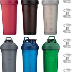 Hydra Cup – 6 Pack – 28oz Shaker Bottles | Protein Shaker Cups with Whisk Ball, Leak-Proof, Carry Handle | BPA-Free Gym Mixer for Protein Powder, Mixing Supplements