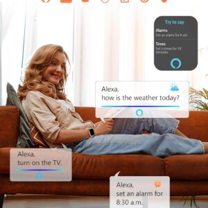 Smart Watch, Alexa Built-in, Answer/Make Calls 44mm Smartwatch Women Men, 1.83″ Sports Watch IP68 Waterproof, Heart Rate SpO2 Sleep Stress Monitor, Step Counter Watch for Android & iOS Phone