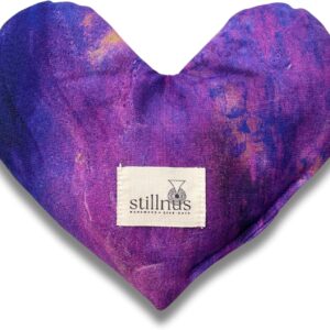 Stillnus Weighted Heart Eye Pillow with Organic Lavender & Flaxseed – Relaxation Gift for Women, Meditation Tool, Mindful Rest, Cooling Eye Mask, Wellness Self-Care Kit