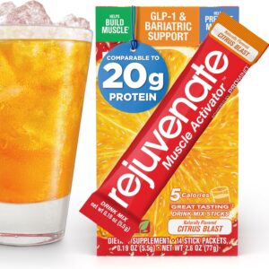 Rejuvenate, Perfect Amino Acid Blend, 1 Stick = 20g Whey Protein, 5 Calories, Vegan Friendly EAA + BCAA for Muscle Growth, Strength & Energy, GLP-1 & Bariatric Support, No Bloat, No Sugar