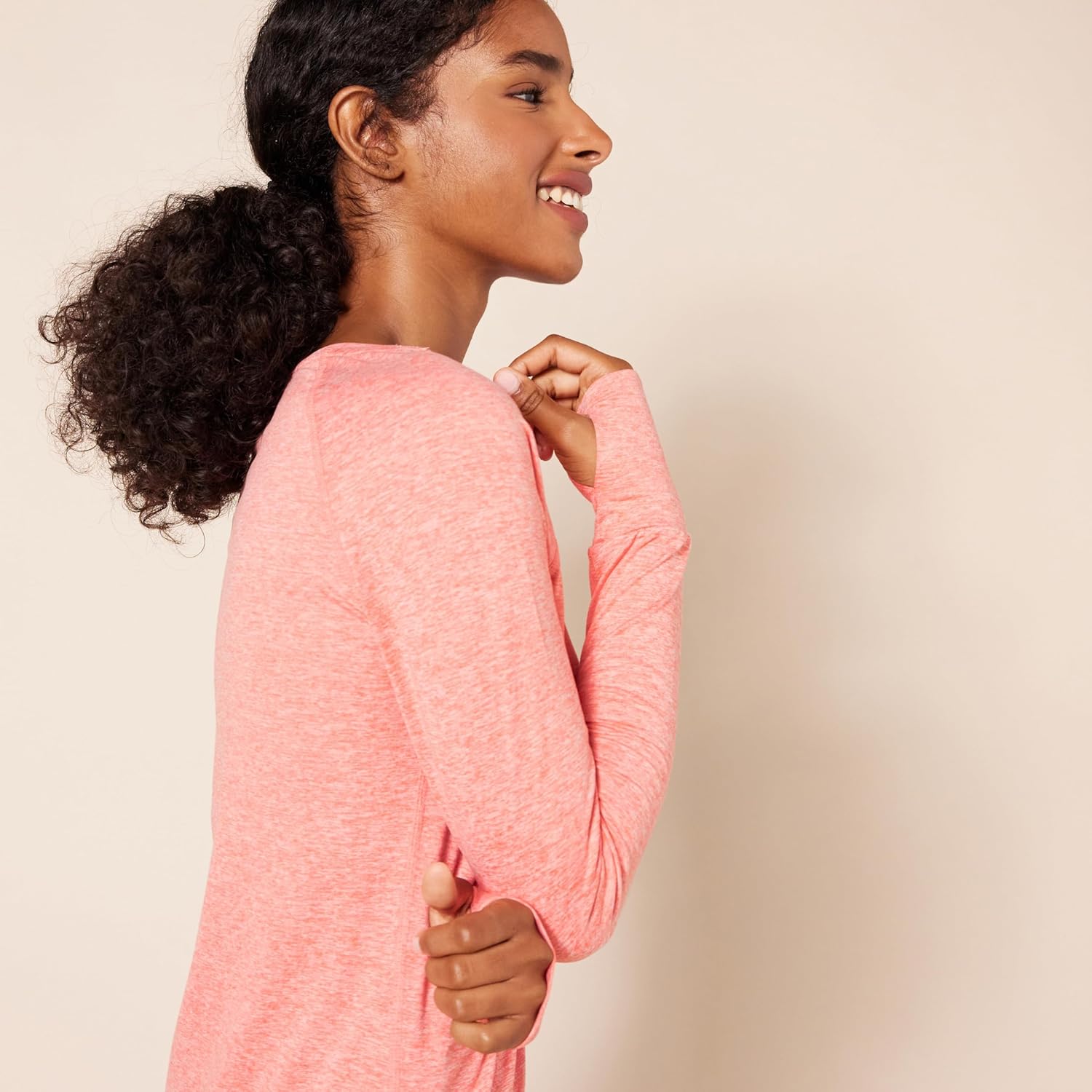Amazon Essentials Womens Brushed Tech Stretch Long-Sleeve Crewneck Shirt (Available in Plus Size) - Image 4