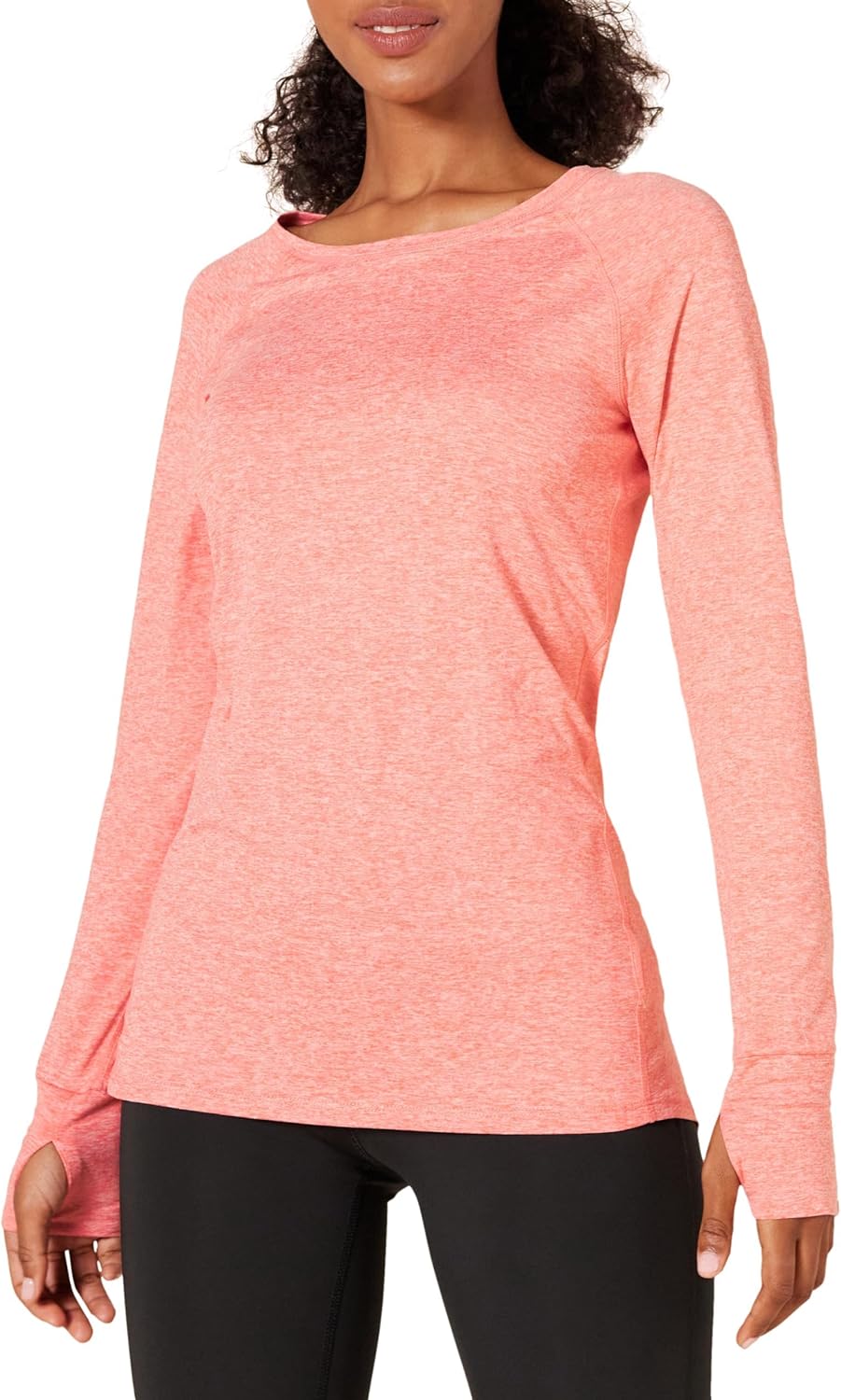 Amazon Essentials Womens Brushed Tech Stretch Long-Sleeve Crewneck Shirt (Available in Plus Size)