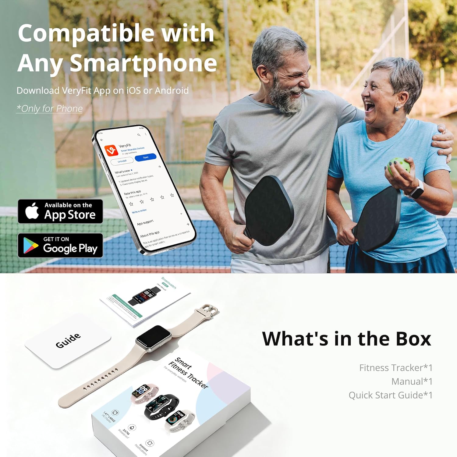 Fitness Tracker Smart Watch for Men Women, 1.47" HD with Bluetooth, 24/7 Heart Rate & Blood Oxygen Monitor, Sleep & Step Counter, 100+ Sports Modes, IP68 Waterproof, Compatible with Android iOS - Image 9