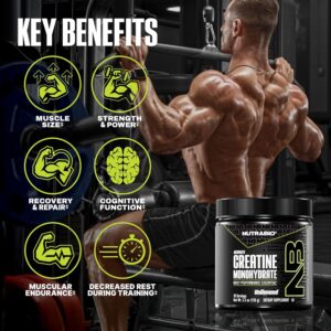 NutraBio Pure Micronized Creatine Monohydrate Powder Supplement, Unflavored, (150 g) – Supports Bulk Muscle Energy, Recovery, and Strength – HPLC Tested Creatine Powder Supplement for Men and Women