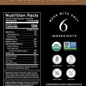 Truvani Vegan Pea Protein Powder | Chocolate | 20g Organic Plant Based Protein | 18 Servings | Keto | Gluten & Dairy Free | Low Carb | No Added Sugar