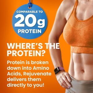 Rejuvenate, Perfect Amino Acid Blend, 1 Stick = 20g Whey Protein, 5 Calories, Vegan Friendly EAA + BCAA for Muscle Growth, Strength & Energy, GLP-1 & Bariatric Support, No Bloat, No Sugar