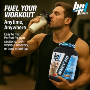 BPI Sports Whey HD Ultra Premium Protein Powder Isolate | Workout Whey Protein Powder For Men & Women for Muscle Gain | Milk Protein Concentrates | Chocolate Cookie/ Vanilla Caramel, 4.07 Pound