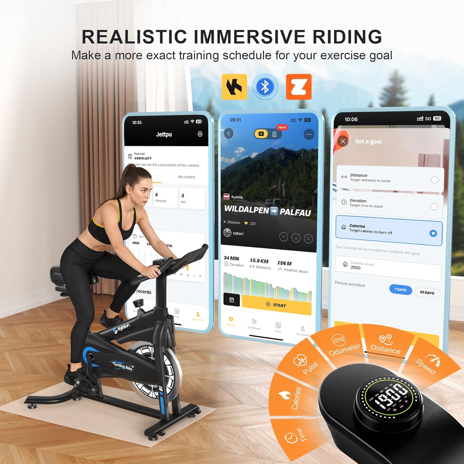 Exercise Bikes for Home,Indoor Cycling Bike with Adjustable Magnetic,Brake Pad Resistance Silent Belt Drive,330lbs Weight Capacity &Upgraded Version Seat for Home Cardio&Weight Loss - Image 4