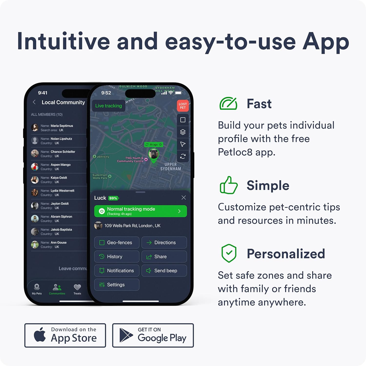 Dog GPS Tracker - Real-Time Location Tracking Device with App - Smart Alerts & Geo-Fence - Collar-Compatible, Waterproof - Long-Life Battery - 4G Built-in SIM - iOS & Android (Subscription Required) - Image 9