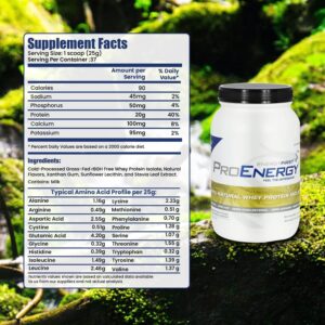 EnergyFirst Vanilla Whey Protein Isolate – Grass Pasture Fed, Zero Lactose, Gluten-Free, All-Natural, Sugar-Free Shake for Keto & Recovery, 2lb