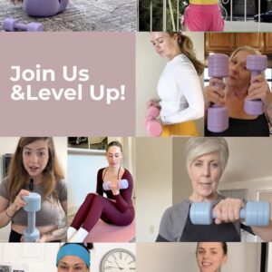 kure.fit Adjustable Dumbbell Set｜2LB 3LB 4LB 5LB Light Hand Weights for Women｜One-Twist Weight Adjustment｜Non-Slip Curved Grip Handle｜Free Weights for Home Gym, Rehab, Pilates, Yoga, Strength Training