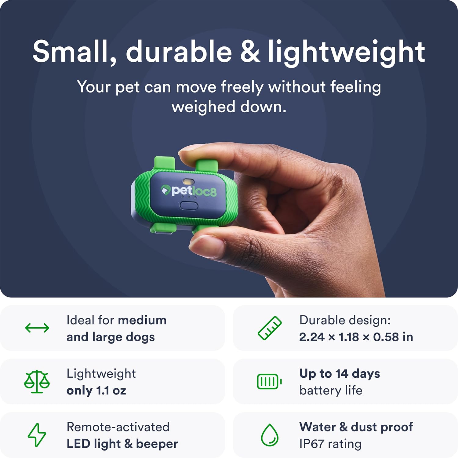 Dog GPS Tracker - Real-Time Location Tracking Device with App - Smart Alerts & Geo-Fence - Collar-Compatible, Waterproof - Long-Life Battery - 4G Built-in SIM - iOS & Android (Subscription Required) - Image 2