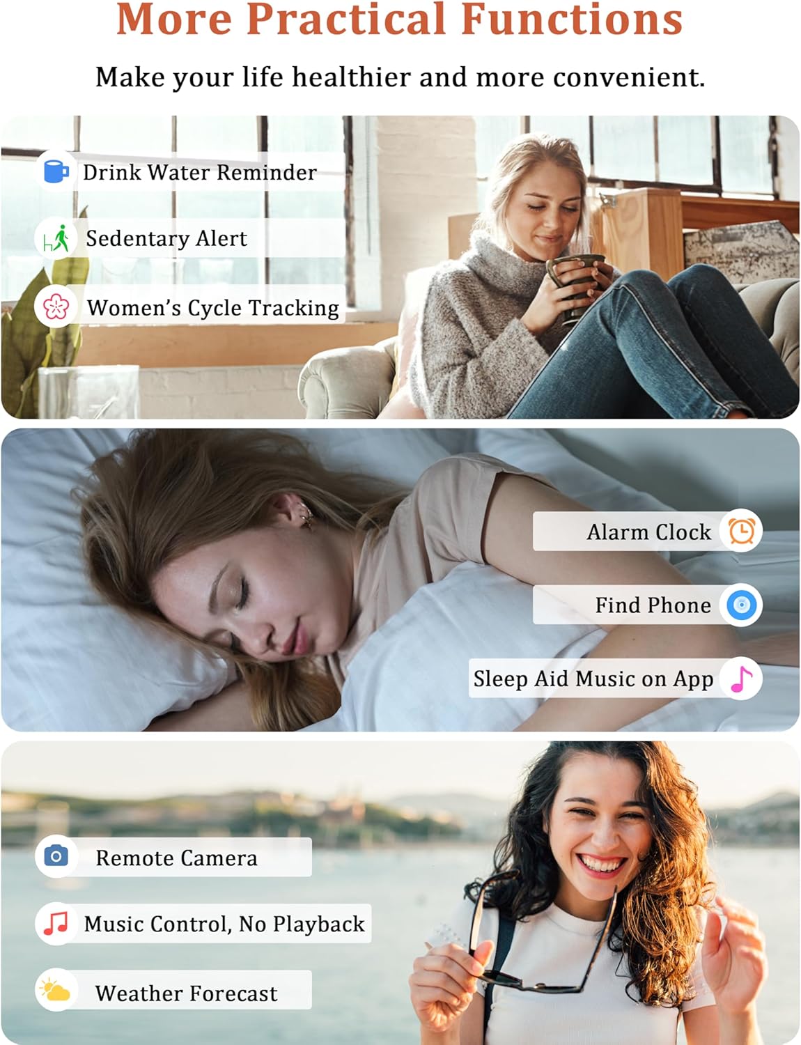 Smart Watch, Alexa Built-in, Answer/Make Calls 44mm Smartwatch Women Men, 1.83" Sports Watch IP68 Waterproof, Heart Rate SpO2 Sleep Stress Monitor, Step Counter Watch for Android & iOS Phone - Image 7