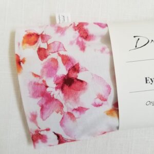 Lavender Eye Pillow with Washable Cover – Handmade Aromatherapy Eye Mask | Pink Watercolor Print