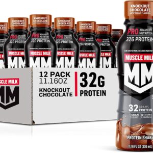 Muscle Milk Pro Series Protein Shake, Knockout Chocolate, 32g Protein, 11.16 Fl Oz (Pack of 12)