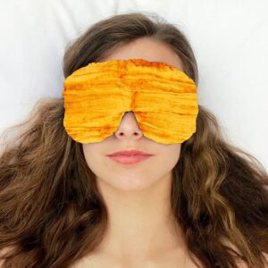 Luxe Handmade Blackout Sleep Eye Mask – Adjustable Strap – Unscented – Yellow – TEM-YW