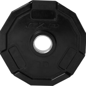 CAP Barbell 12-Sided Rubber Olympic Grip Weight Plates, Black | Multiple Sizes