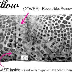 Aromatherapy Eye Pillow – Organic Lavender Chamomile Flax Scented – 4.5 x 9 Removable Washable Cover – Headache Relief Soothing spa Yoga Sleep – Made USA – Teal Green