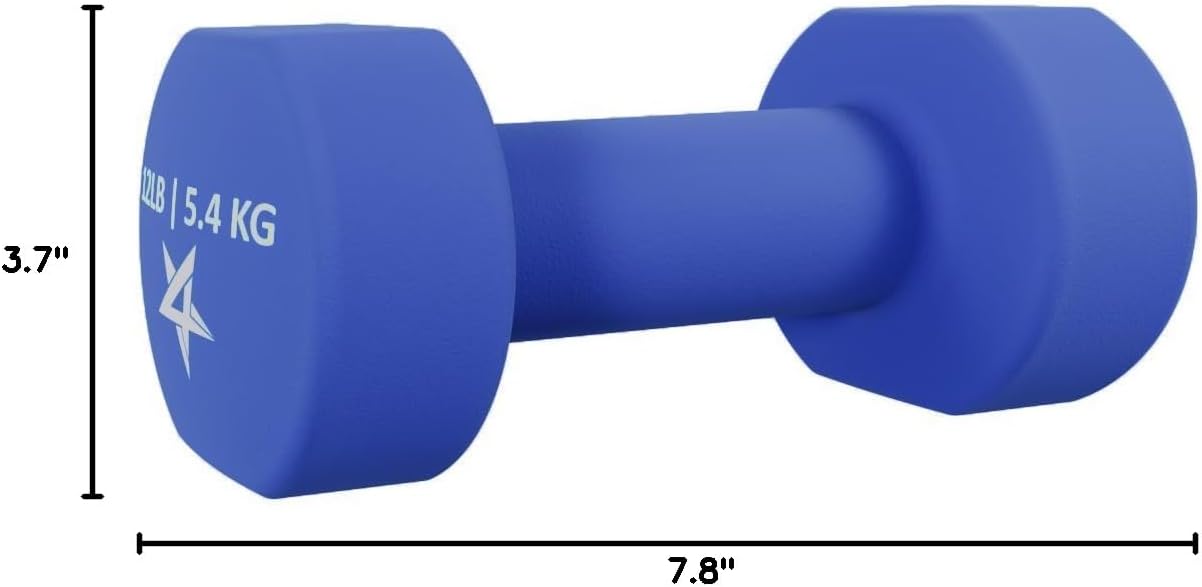 Yes4All 5 lbs Dumbbells Neoprene with Non Slip Grip – Great for Total Body Workout – Total Weight: 10 lbs (Set of 2) - Image 8