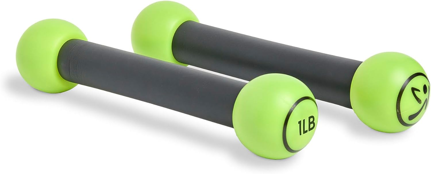 Zumba Toning Sticks 1 lb Weights Set of 2, 1 Pound Hand Weights for Women, Dumbbell Weight Set, Durable and Light 1 Pound Weights Set of 2 - Image 5