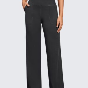 FireSwan Yoga Pants Women Wide Leg Pants High Waist Stretch Dress Loose Casual Lounge Sweatpants with Pockets