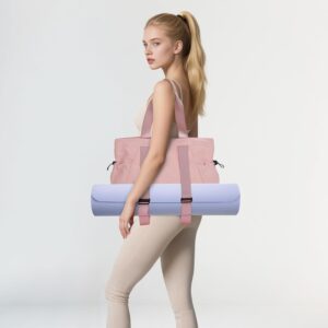 Yoga Bags for Women Gym Tote Bag with Adjustable Mat Holder Yoga Mat Carrier Shoulder Bags for Workout Pilates Travel Beach Work Shop
