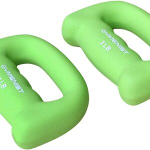 GYMENIST Set of 2 Hand Shaped Neoprene Exercise Workout Jogging Walking Cardio Dumbbells Pair