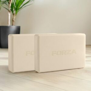 FORZA Yoga Block – High-Density EVA Foam Yoga & Pilates Support Block, Lightweight, Non-Slip, Comfort-Edged Prop for Balance, Flexibility, Mobility & Rehabilitation