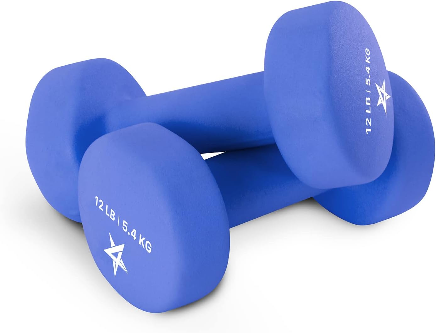 Yes4All 5 lbs Dumbbells Neoprene with Non Slip Grip – Great for Total Body Workout – Total Weight: 10 lbs (Set of 2)