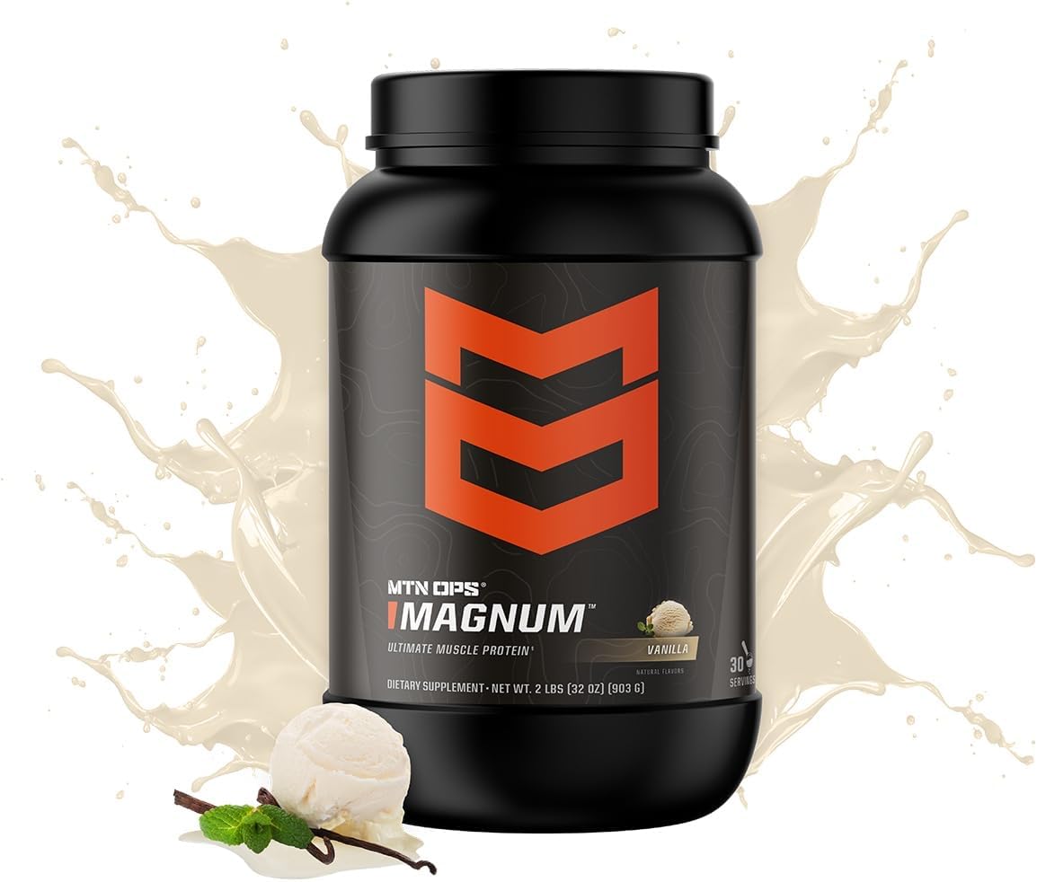 MTN OPS Magnum Vanilla Protein Powder, 23g of Whey Isolate Protein & Milk Protein with BCAAs, Zero Sugar & Gluten Free, 30-Servings - Image 2